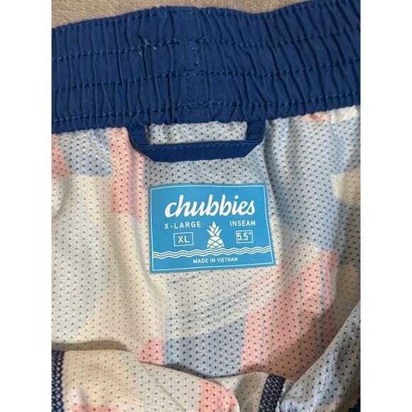 NWOT Chubbies Mens The Madison Aves Size XL 5.5" Classic Lined Swim Trunks Flaw - Picture 4 of 6